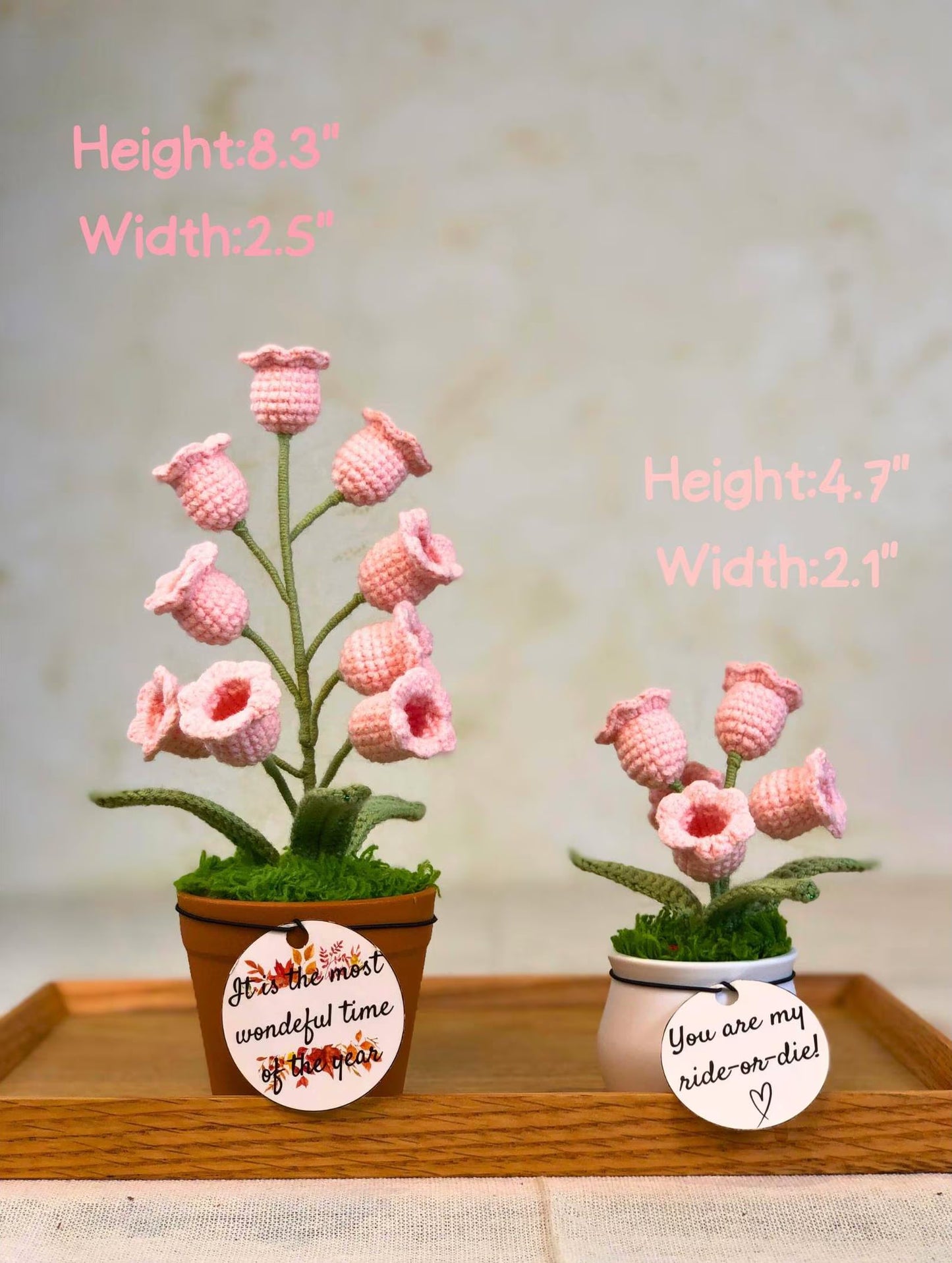 Crochet Lily of the Valley Night Light,Handmade Knitted Flower Lamp,Potted Plant, Tiny Home Decor, Birthday Gift for Her, Mom Gift