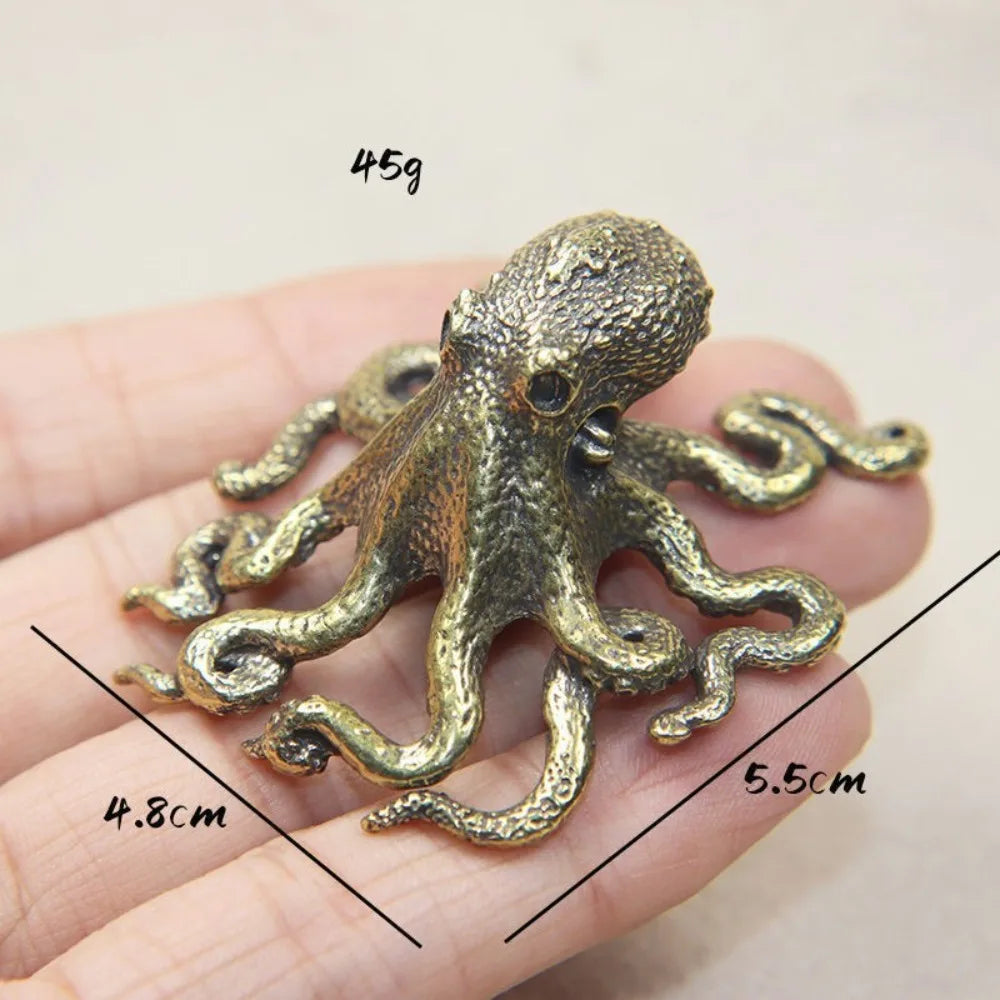 v2 New Antique Octopus Home Decoration Brass Copper Animal